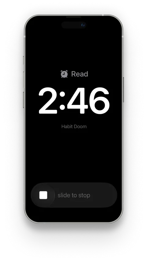 Custom Alarms — set system alarms for each habit